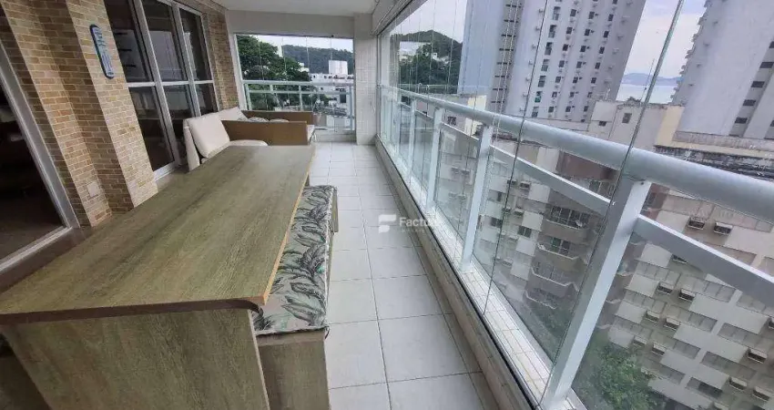 Apartamento com 3 dormitórios à venda, 158 m² por R$ 1.180.000,00 - Enseada - Guarujá/SP