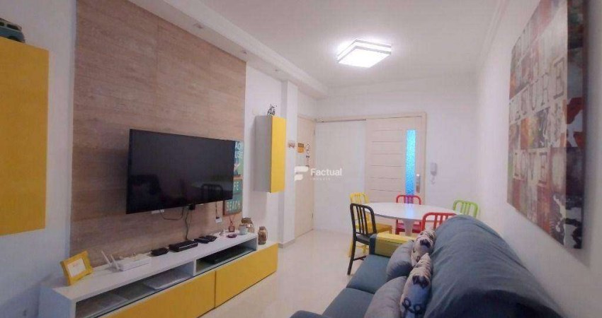 Apartamento com 1 quarto à venda, 55 m² por R$ 430.000 - Tombo - Guarujá/SP