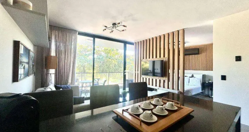 Apartamento com 1 dormitório à venda, 48 m² por r$ 650.000,00 - praia de pernambuco - guarujá/sp