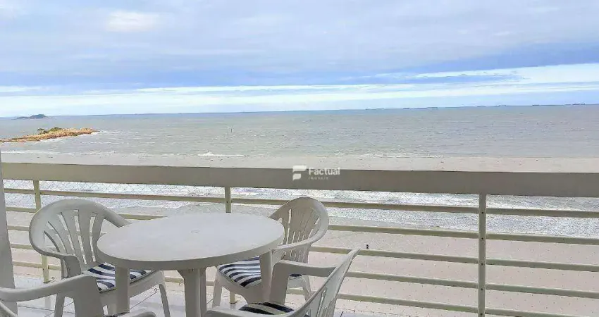 Apartamento à venda na praia das pitangueiras - vista frente total para o mar, guarujá - sp.