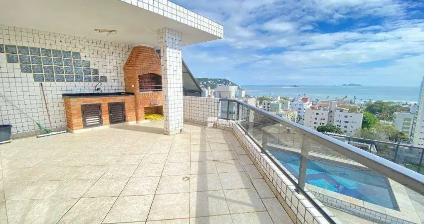 Cobertura com 3 dormitórios à venda, 180 m² por r$ 1.100.000,00 - enseada - guarujá/sp