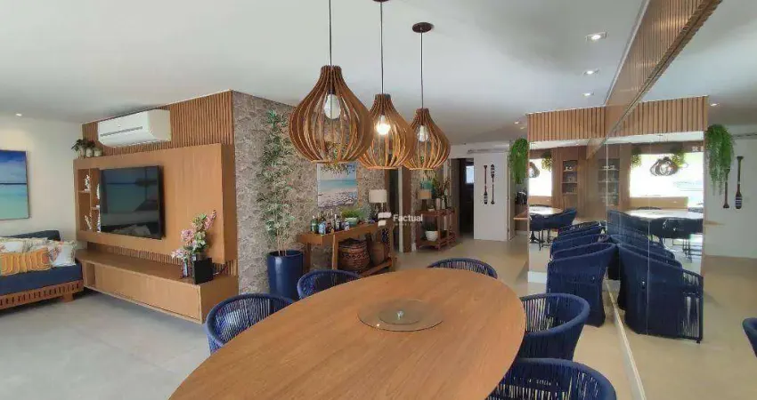 Apartamento com 3 dormitórios l 3 vagas à venda, 125 m² por R$ 1.480.000 - Pitangueiras - Guarujá/SP