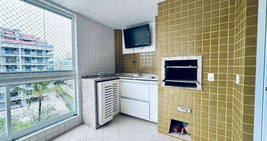 Apartamento com 4 dormitórios para alugar, 110 m² por r$ 3.000,00/dia - riviera de são lourenço - bertioga/sp