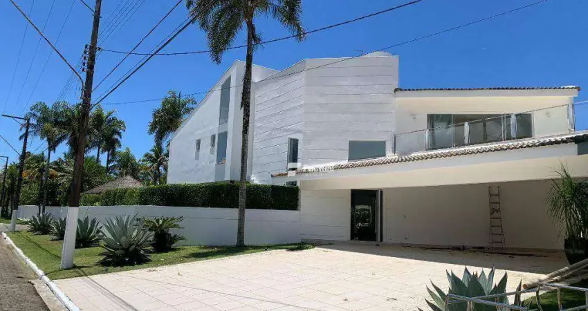 Casa com 5 dormitórios, 650 m² - venda por r$ 8.000.000,00 ou aluguel por r$ 40.000,00/mês - acapulco - guarujá/sp