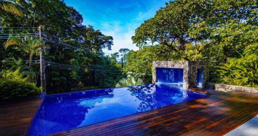 Casa com 5 dormitórios, 900 m² - venda por r$ 9.000.000,00 ou aluguel por r$ 7.500,00/dia - são pedro - guarujá/sp