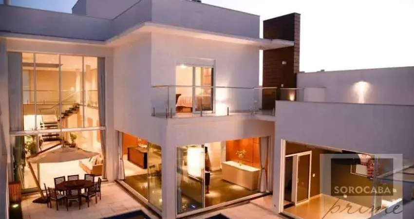 Sobrado com 3 dormitórios, 460 m² - venda por R$ 4.500.000,00 ou aluguel por R$ 20.000,00/mês - Condomínio Village Sunset - Sorocaba/SP