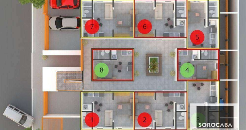 Apartamento com 1 dormitório à venda, 21 m² por R$ 150.000,00 - Jardim Novo Horizonte - Sorocaba/SP