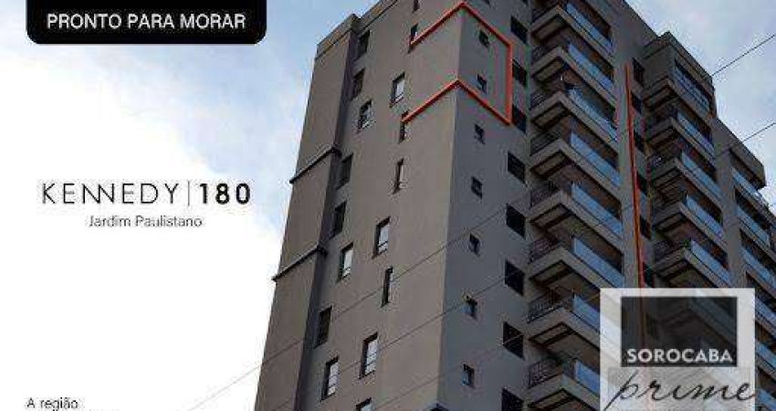 Apartamento lançamento com 2 dormitórios (sendo 1 suíte) à venda, 57 m² - Edifício Kennedy 180 - Jardim Paulistano - Sorocaba/SP