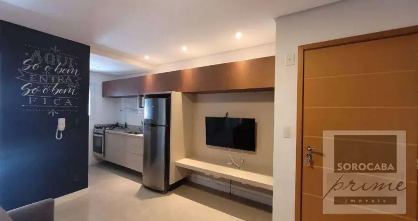 Flat com 1 suíte para alugar, 50 m² por r$ 4.300/mês - parque campolim - sorocaba/sp