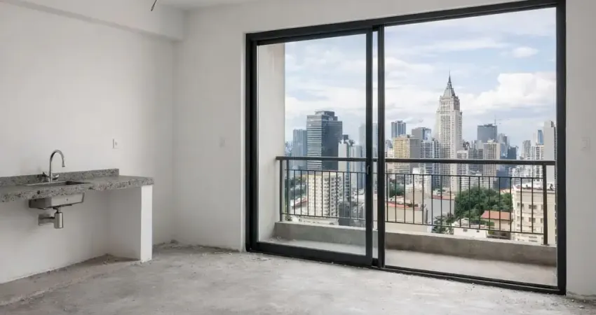 Studio de 22m² no flow – 18º andar | vista livre para o centro de são paulo