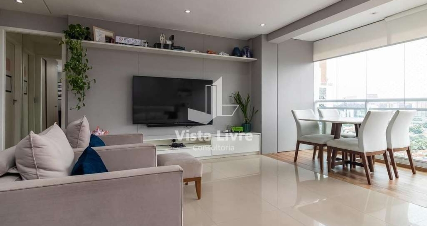 Apartamento à venda, brooklin paulista, são paulo, pronto para morar com 2 quartos e 2 vagas