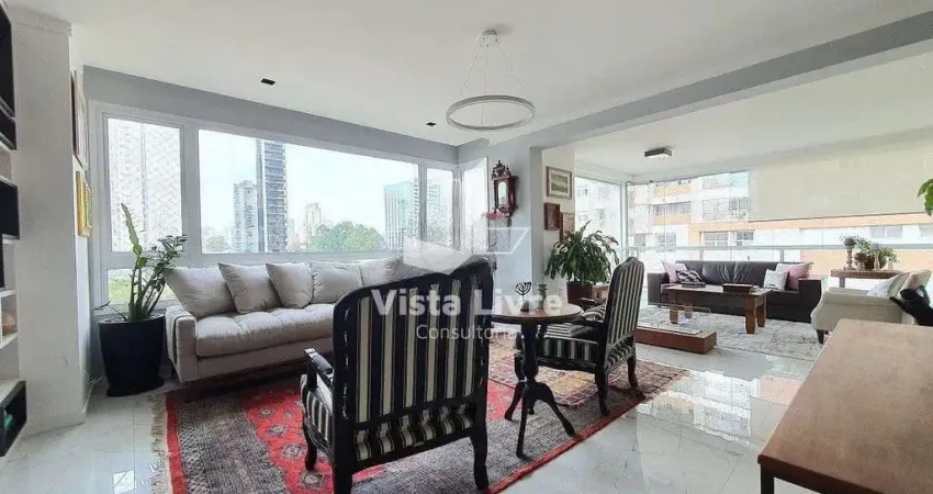 Apartamento à venda, cidade monções, são paulo, pronto para morar com 3 suites e 4 vagas