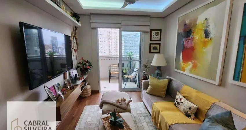 Ótimo Apartamento com 3 dormitórios na melhor localização de São Paulo à venda, 80 m² por R$ 1.370.000 - Moema - São Paulo/SP