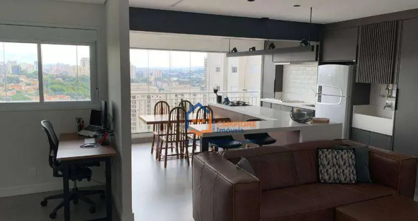 Apartamento com 1 dormitório para alugar, 62 m² por R$ 5.685/pacote - Vila Anastácio - São Paulo/SP