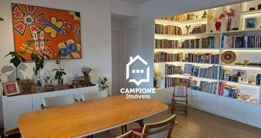 Apartamento com 4 dormitórios para alugar, 134 m² por r$ 9.400/mês - quintas da lapa - vila anastácio