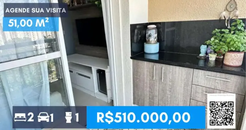 Apartamento vila andrade próximo ao jardim sul 51 metros 2 quartos