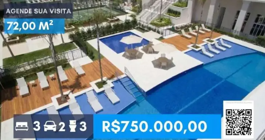 3 dormitórios sendo 1 suíte, sala, cozinha, 2 banheiros, 2 vagas