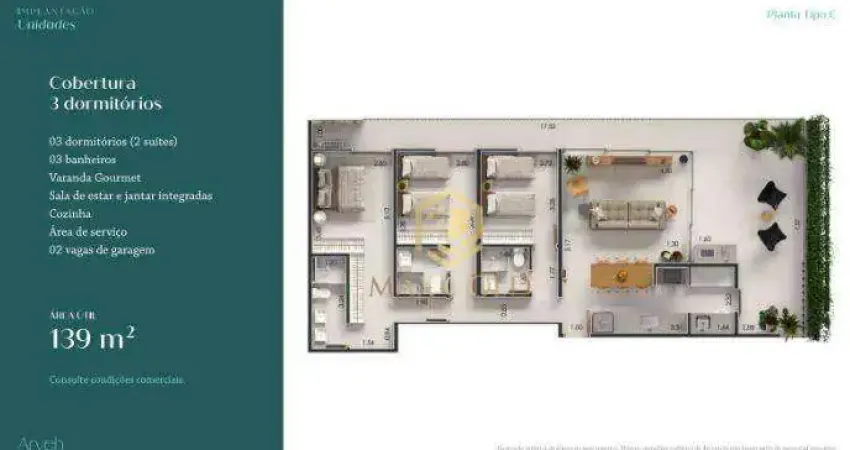 Apartamento com 3 dormitórios à venda, 139 m² por R$ 1.517.195,00 - Tenório - Ubatuba/SP