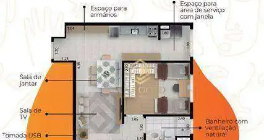 Apartamento com 2 dormitórios à venda, 63 m² por R$ 419.000,00 - Esplanada Independência - Taubaté/SP