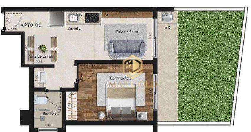 Apartamento com 1 dormitório à venda, 63 m² por R$ 505.780,00 - Itaguá - Ubatuba/SP