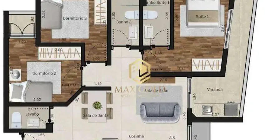 Apartamento com 3 dormitórios à venda, 98 m² por r$ 913.000,00 - itaguá - ubatuba/sp