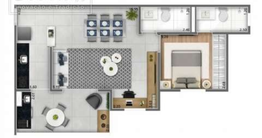 Apartamento com 2 quartos à venda no Jardim, Santo André 