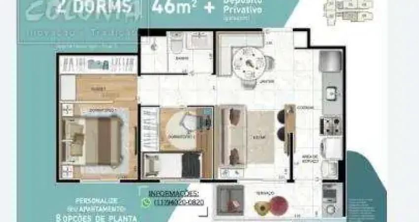 Apartamento com 2 quartos à venda na Vila Curuçá, Santo André