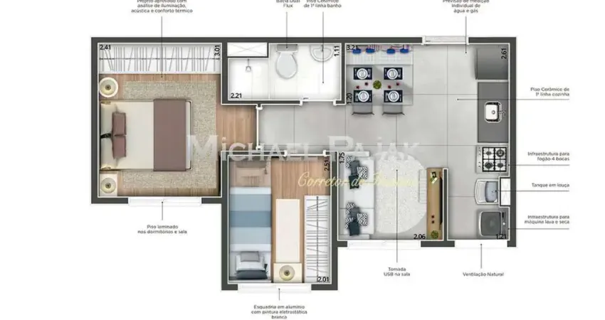 Apartamento tipo para venda - michael pajak (11) 99996  - 4550