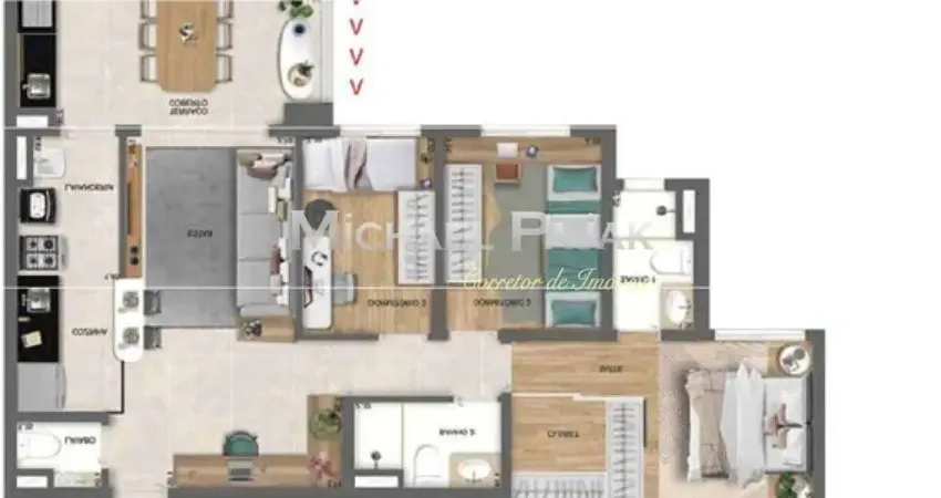 Apartamento tipo para venda com 3 quartos, sendo 1 suíte - michael pajak (11) 99996-4550