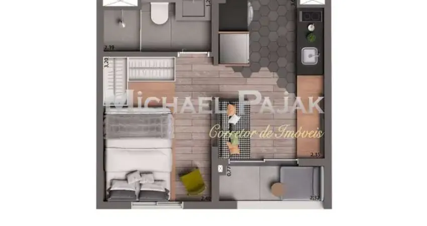 Studio para venda em pinheiros com 1 quarto - michael pajak (11) 99996-4550