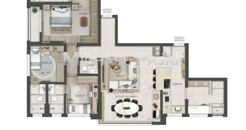 Apartamento tipo para venda com 3 dorms, sendo 3 suítes - michael pajak (11) 99996-4550