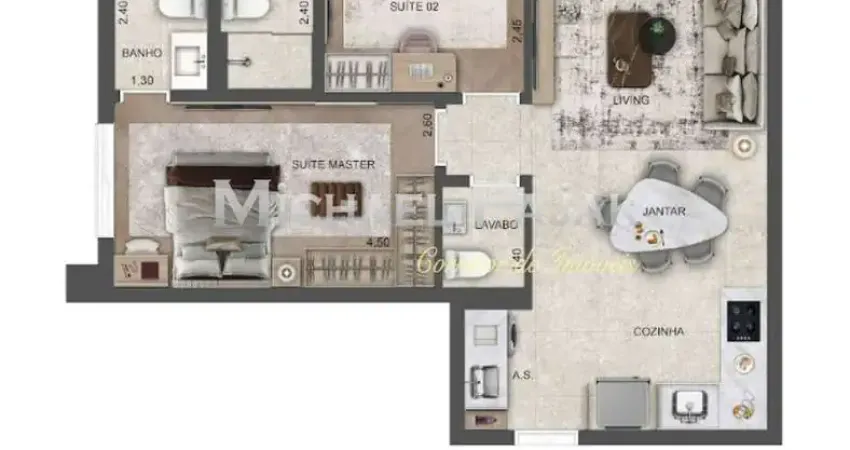 Apartamento tipo para venda com 2 suítes - Michael Pajak (11) 99996-4550