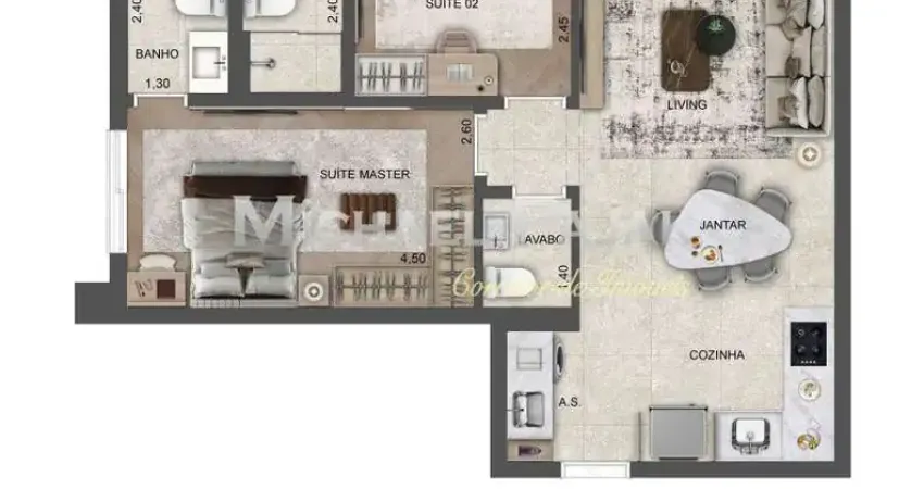 Apartamento tipo para venda com 2 suítes - michael pajak (11) 99996-4550