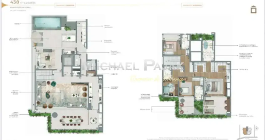 Apartamento tipo para venda com 4 dorms, sendo 4 suítes - michael pajak (11) 99996-4550