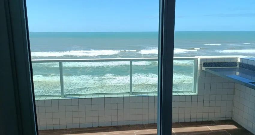 Apartamento tres dormitorios vista total mar balneario florida praia grande sp