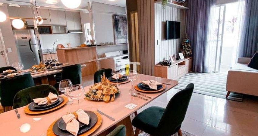Apartamento de 60m² com 2 dormitórios, sendo 1 suíte em Franca/SP