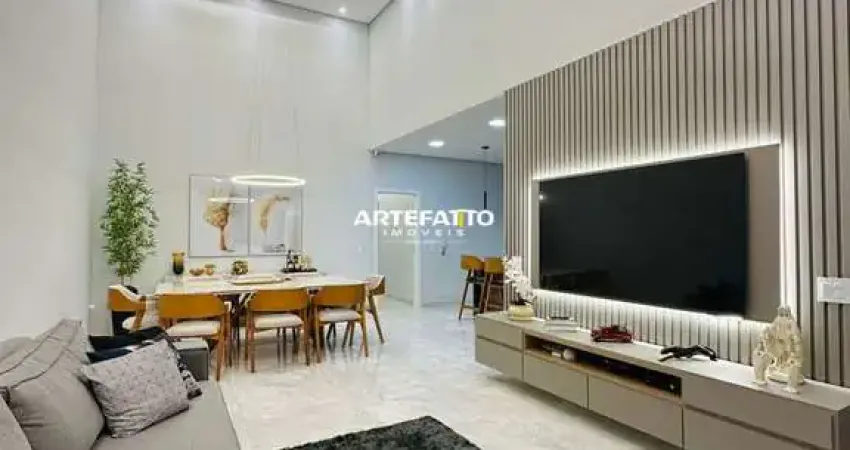 Casa à venda em Franca, Residencial Tellini, PORTEIRA FECHADA e 3 suítes