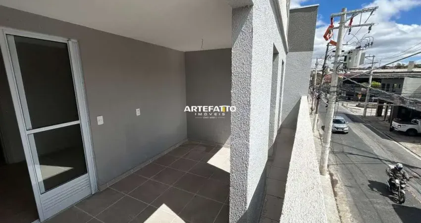 Apartamento de 38m², com 1 dormitório e uma ampla varanda integrada ao quarto