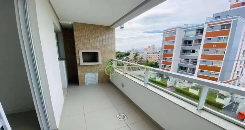 À venda | Terraço privativo, sacada com churrasqueira, 3 quartos e 2 vagas de garagem - Estreito, em Florianópolis.