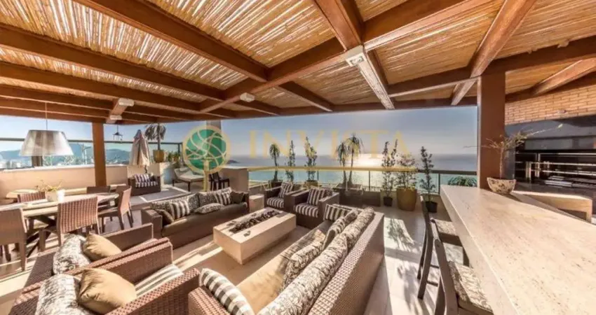 À venda | Frente Mar, Duplex, 505 m², área gourmet, 3 suítes e 5 vagas de garagem - João Paulo, em Florianópolis.