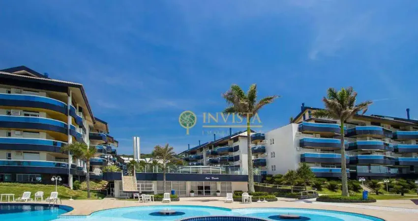 Sacada com churrasqueira, vista mar e 3 vagas à venda em condomínio clube na praia brava.