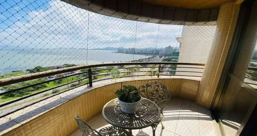 À venda | 300 m², frente mar, 5 quartos, mobiliado e 2 vagas de garagem - av. beira mar norte, no centro de florianópolis.