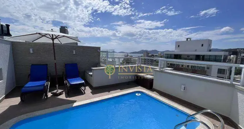 Piscina privativa, vista mar, mobiliado, espaço gourmet e 3 vagas no centro - á venda em florianópolis.