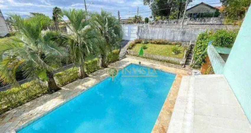 Casa com 5 quartos à venda em florianópolis, 5 vagas, piscina e churrasqueira - bairro jardim atlântico.