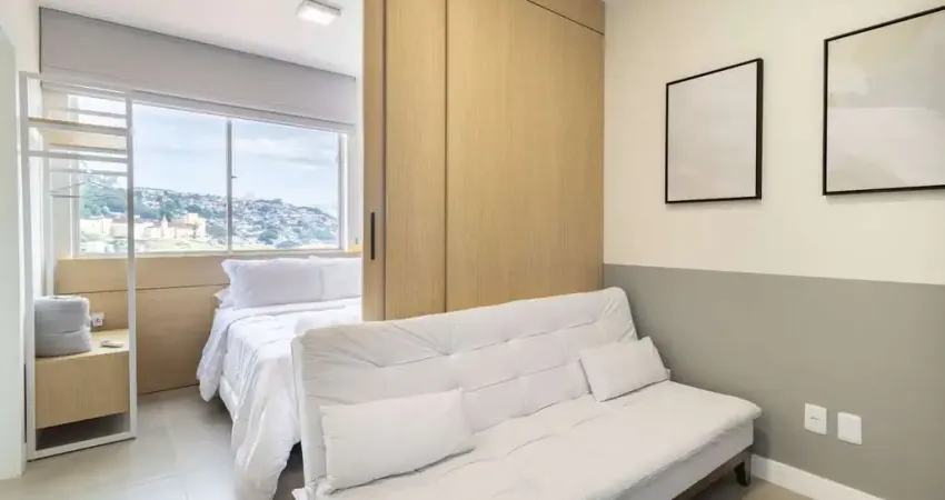 À venda | studio mobiliado, 23 m² e 1 vaga - centro, em florianópolis.