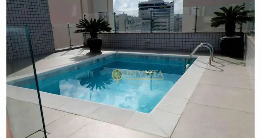 Andar alto, terraço com piscina privativa, vista parcial mar, espaço gourmet, 2 suítes e 2 vagas à venda em florianópolis.