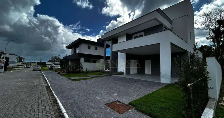 Casa com 3 suítes à venda em florianópolis/sc, condomínio fechado villa ratones e 4 vagas.
