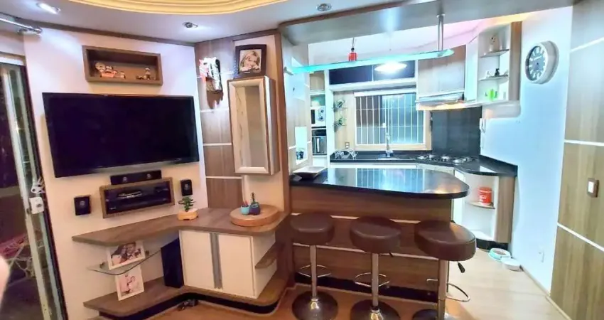 À venda | 65 m², Semi mobiliado, 3 quartos, sacada com churrasqueira e 1 vaga de garagem - Palhoça/SC.