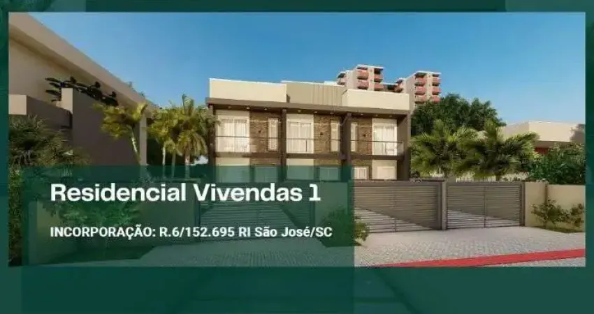 Novo loteamento Vivendas,  2 suítes, 3 banheiros e 2 vagas - À venda no bairro Areias/São José