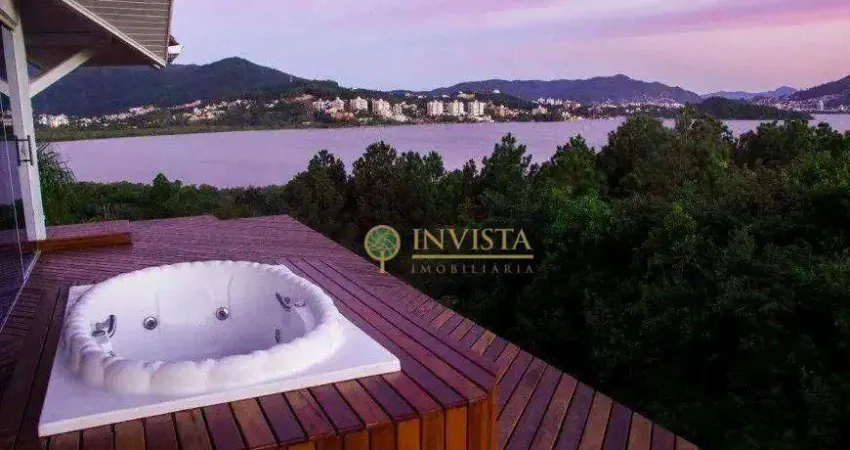 Alto padrão, hidromassagem com vista permanente para o Mar, 7 quartos, piscina com deck e 4 vagas - À venda em Cacupé.